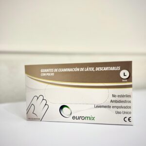 Guantes de Látex Descartables con Polvo – Euromix